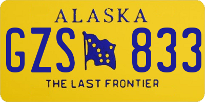 AK license plate GZS833