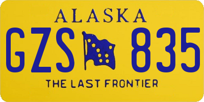 AK license plate GZS835