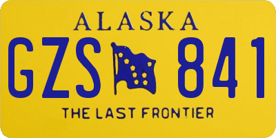 AK license plate GZS841