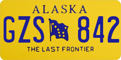 AK license plate GZS842