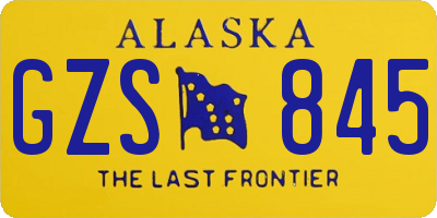 AK license plate GZS845