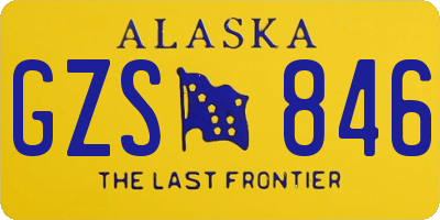 AK license plate GZS846