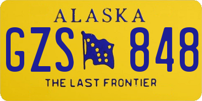 AK license plate GZS848