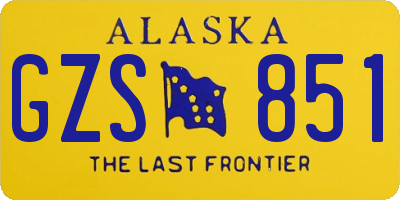 AK license plate GZS851