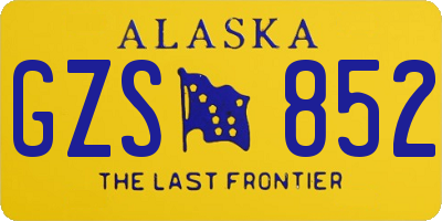 AK license plate GZS852