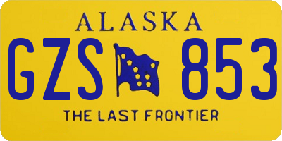 AK license plate GZS853