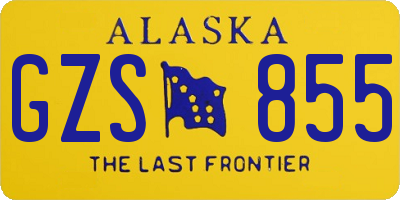 AK license plate GZS855