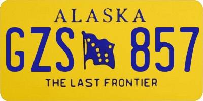 AK license plate GZS857