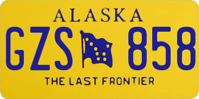 AK license plate GZS858