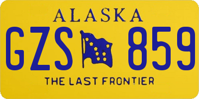 AK license plate GZS859