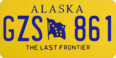 AK license plate GZS861