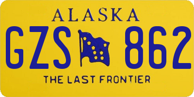 AK license plate GZS862