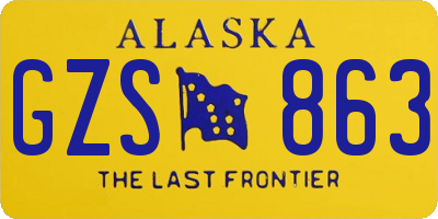 AK license plate GZS863