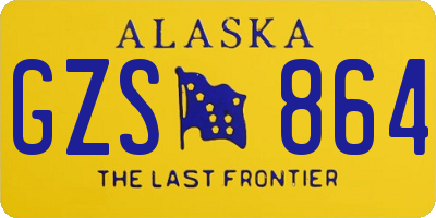 AK license plate GZS864