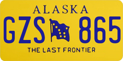 AK license plate GZS865