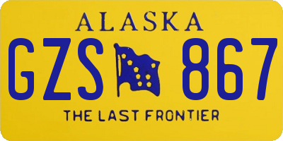 AK license plate GZS867