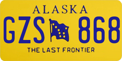 AK license plate GZS868