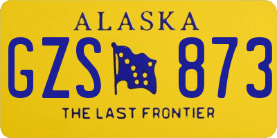 AK license plate GZS873