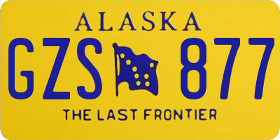 AK license plate GZS877