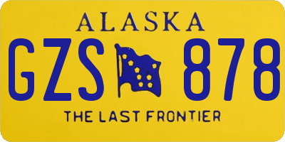 AK license plate GZS878