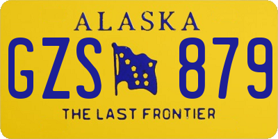 AK license plate GZS879