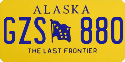 AK license plate GZS880