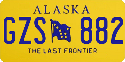 AK license plate GZS882