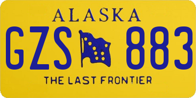 AK license plate GZS883