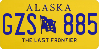 AK license plate GZS885