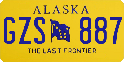 AK license plate GZS887