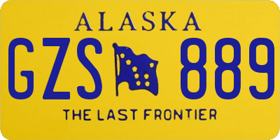 AK license plate GZS889