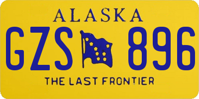 AK license plate GZS896