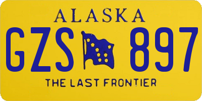 AK license plate GZS897