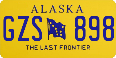 AK license plate GZS898