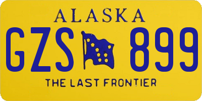 AK license plate GZS899