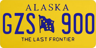 AK license plate GZS900