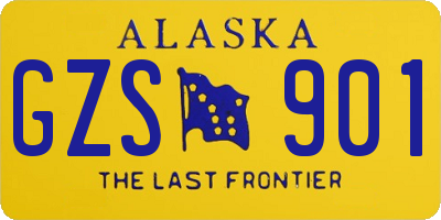 AK license plate GZS901