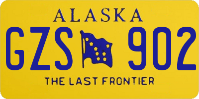 AK license plate GZS902