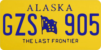 AK license plate GZS905