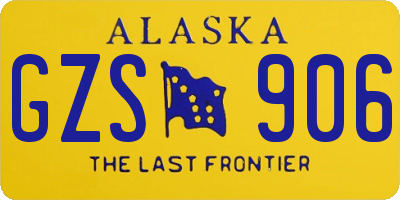 AK license plate GZS906