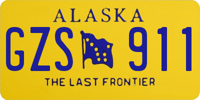 AK license plate GZS911