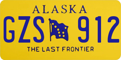 AK license plate GZS912