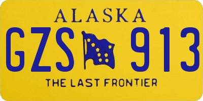 AK license plate GZS913