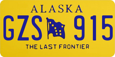 AK license plate GZS915