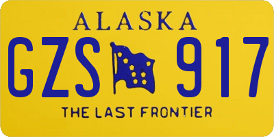 AK license plate GZS917