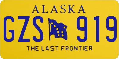 AK license plate GZS919