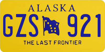 AK license plate GZS921