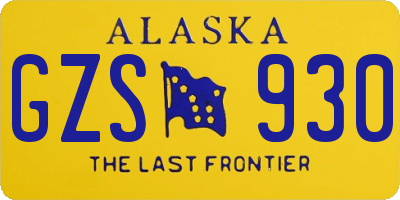 AK license plate GZS930