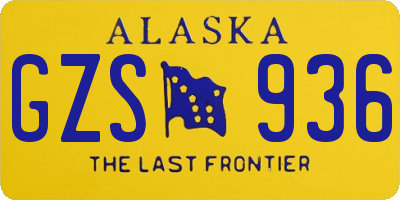 AK license plate GZS936