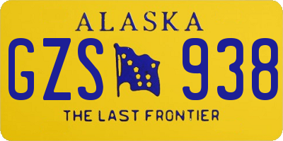 AK license plate GZS938